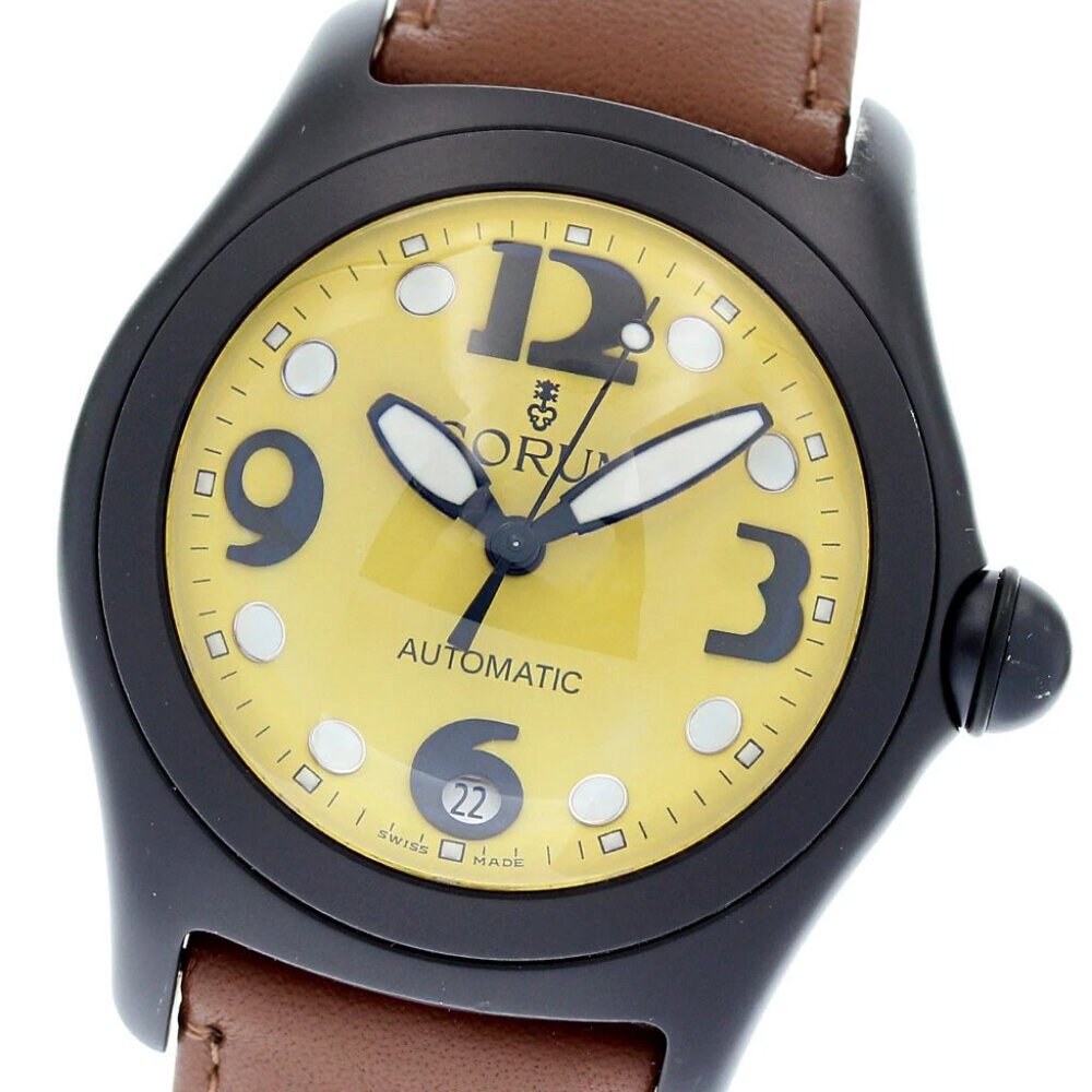 Corum Bubble Date Yellow Dial Automatic Men's Wat… - image 1